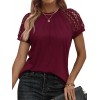 Womens Tshirts Trendy Fashion Tops Lace Short Sleeve Business Tee Shirts Casual Knitted Blouses Summer Outfits 2024