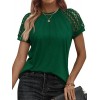 Womens Tshirts Trendy Fashion Tops Lace Short Sleeve Business Tee Shirts Casual Knitted Blouses Summer Outfits 2024