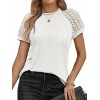 Womens Tshirts Trendy Fashion Tops Lace Short Sleeve Business Tee Shirts Casual Knitted Blouses Summer Outfits 2024