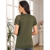 Womens Tshirts Trendy Fashion Tops Lace Short Sleeve Business Tee Shirts Casual Knitted Blouses Summer Outfits 2024