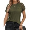 Womens Tshirts Trendy Fashion Tops Lace Short Sleeve Business Tee Shirts Casual Knitted Blouses Summer Outfits 2024