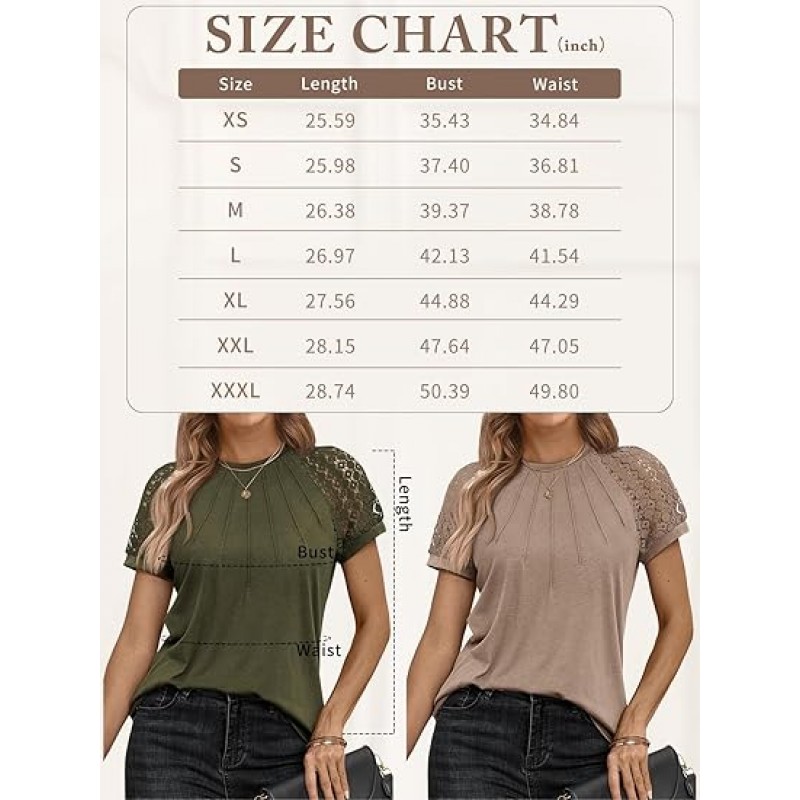 Womens Tshirts Trendy Fashion Tops Lace Short Sleeve Business Tee Shirts Casual Knitted Blouses Summer Outfits 2024