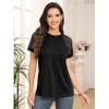 Womens Tshirts Trendy Fashion Tops Lace Short Sleeve Business Tee Shirts Casual Knitted Blouses Summer Outfits 2024