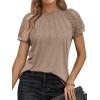 Womens Tshirts Trendy Fashion Tops Lace Short Sleeve Business Tee Shirts Casual Knitted Blouses Summer Outfits 2024