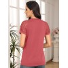 Womens Tshirts Trendy Fashion Tops Lace Short Sleeve Business Tee Shirts Casual Knitted Blouses Summer Outfits 2024