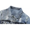 Womens Denim Jackets Distressed Ripped Long Sleeve Jean Jacket Coats