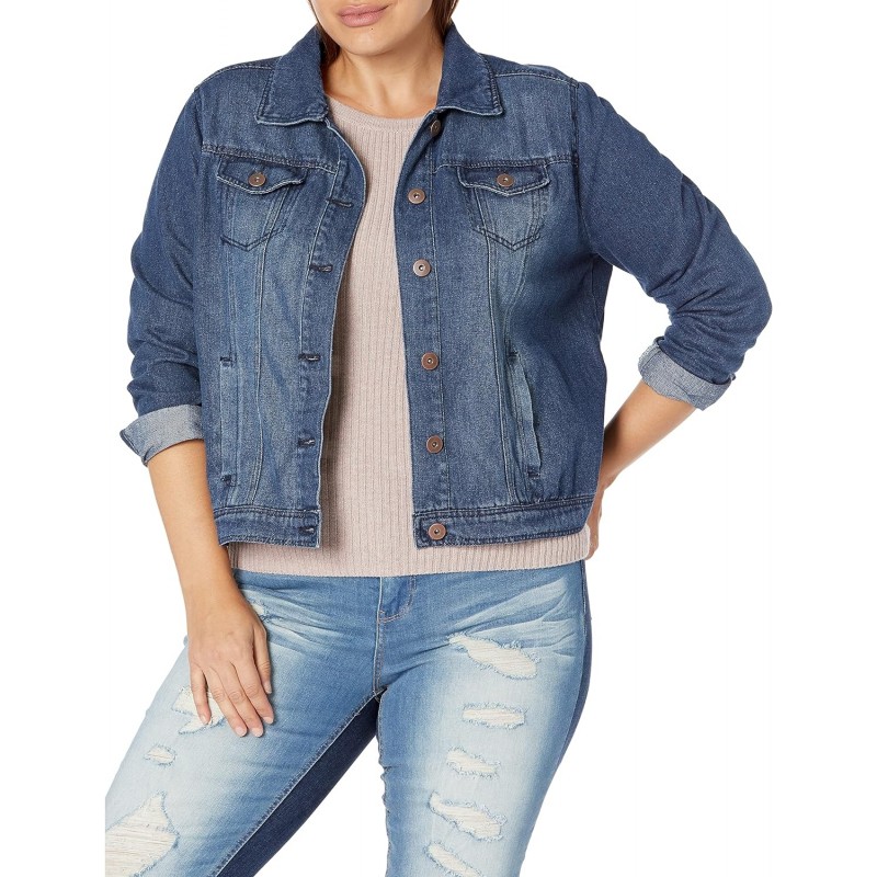 Women's Size Dark Plus Denim Jacket