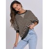 ANRABESS Women Striped Oversized Sweatshirt Long Sleeve Crewneck Hoodies Shirts 2024 Fall Pullover Top Trendy Preppy Clothes